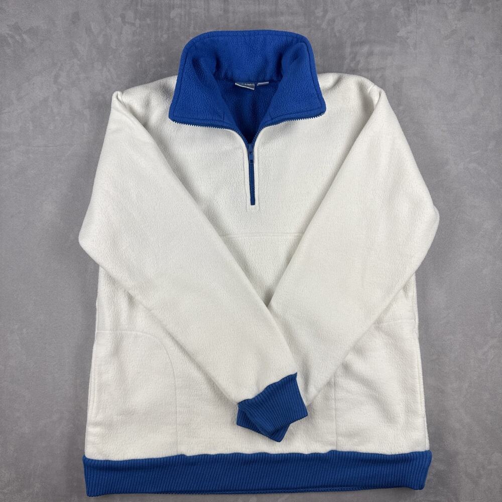 Vintage 90s Winning Ways Men's Med Blue 1/4 Zip Fleece Pullover Taiwan